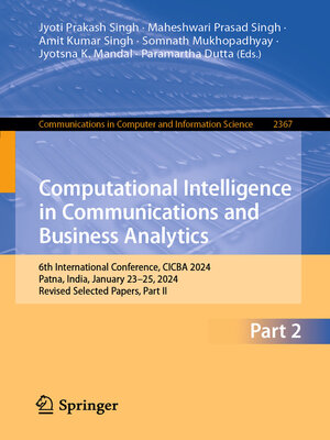 cover image of Computational Intelligence in Communications and Business Analytics